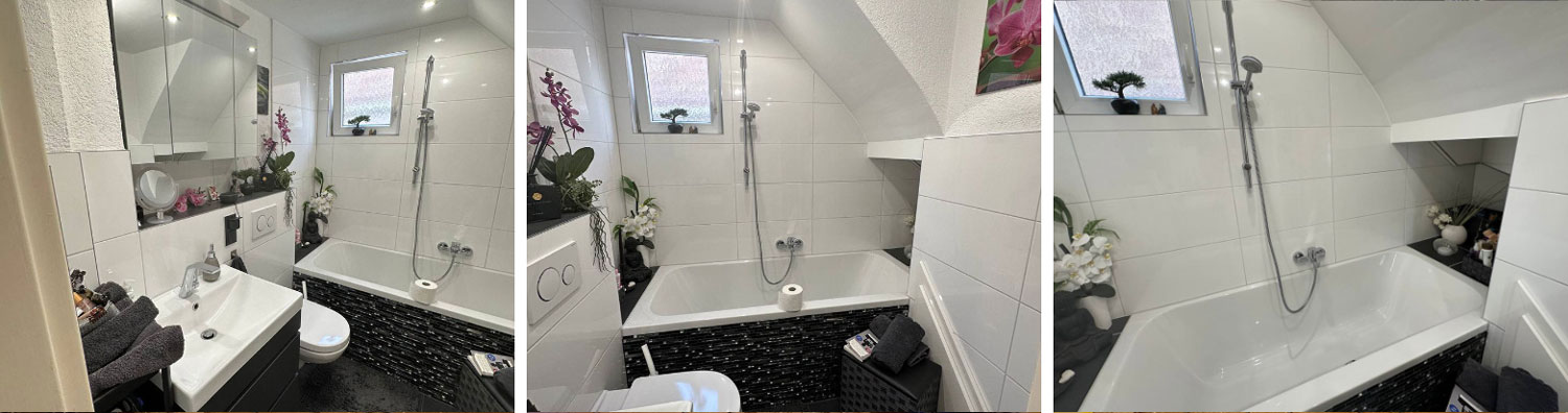 Aus Alt mach Neu mit Integrierung der Treppe -Badsanierung- neues Bad