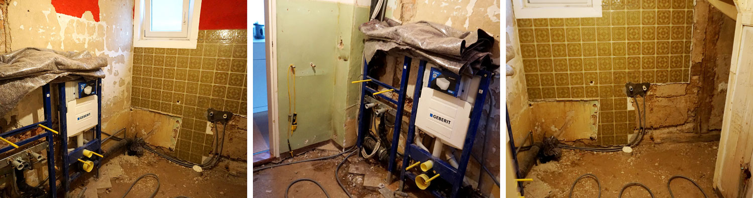 Aus Alt mach Neu mit Integrierung der Treppe - Badsanierung